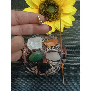 Brincos Pedra Natural Ágata Café